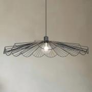 Pendellampe Margarita, Ø 80 cm, svart, E27, metall