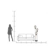 KARE gulvlampe Supernova, røykgrå, glass, 160 cm, E27