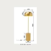 KARE gulvlampe Loungy, gullfarget, metall, 160 cm, E27