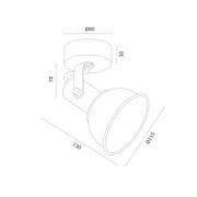 Vegglampe Trogir, beige, Ø 11,5 cm, metall