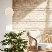 LED-vegglampe Orios Plus, sandfarget, metall, Ø 30 cm