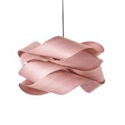 LZF hengelampe Link, lysrosa/nikkel, Ø 46 cm, tre