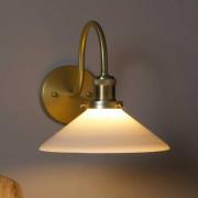 PR Home vegglampe August, gullfarget/opal, høyde 25 cm, E27