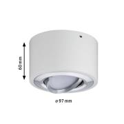 Paulmann LED-taklampe Argun, hvit, Ø 10 cm, metall