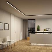 Paulmann LED-lyslist Linion, svart, 50 cm, 3000 K