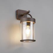 Utendørs vegglampe Almeria, rust, aluminium, høyde 29 cm, IP44