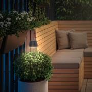 LED-batteridrevet LED-lampe med jordspyd RIFFLE MINI, antrasitt Ø 9 cm...