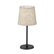 Rimini bordlampe, lin, beige/svart, E14, 30 cm