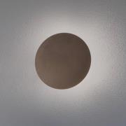 Luna vegglampe, brun, indirekte lys, Ø 30 cm, stål