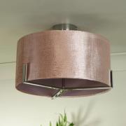 Taklampe Kyran, rød, metall, fløyel, Ø 40 cm, E27
