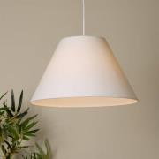 Hengelampe Lyta, hvit, Ø 38 cm, tekstil, E27, kjegleform