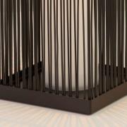 Solar-LED-terrasselampe Sophelia, 36 cm, svart, rotting