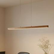 Lucande LED-hengelampe Nihalo, tre, 122 cm, dimbar, CCT