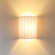 Vegglampe Aria, hvit, mikrofiber, E27