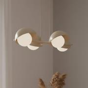 Hengelampe Boom 4, beige, glass/stål, lengde 60 cm