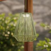 Lindby LED-solcellelampe Austas, grønn, Ø 32 cm, USB, IP54