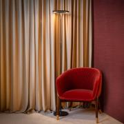 LED-gulvlampe Celeste, svart, høyde 174 cm, metall