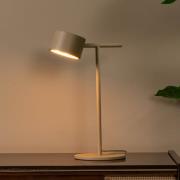 LED-bordlampe Gian, taupe, høyde 40 cm, metall