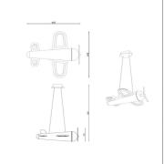 LED-pendellampe til barnerom Fokker, grå Lengde 46 cm Metall