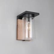 Utendørs vegglampe ARDILA, treutseende Høyde 19 cm Metall/glass IP44