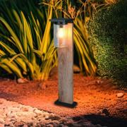 Veilampe ARDILA, treutseende, høyde 65 cm, metall/glass, IP44