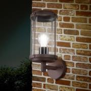 Utendørs vegglampe TANARO, rustfarget, høyde 33 cm, metall IP44