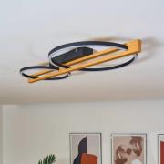 LED-taklampe Tovak, furu, 76 cm, 2 lyskilder, tre, dimbar