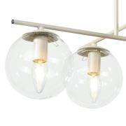 Taklampe Zoe, beige, lengde 51 cm, glass, 4 lyskilder, E14