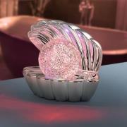 LED-bordlampe Shelly, kromfarget, plast, 18 cm, RGB