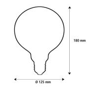 SEGULA LED Fire Flame Line E27 1W G125 klar hängend 1800K