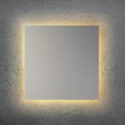 LED-vegglampe BLADE Q, matt sølv, 44 x 44 cm, metall dim