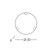 Kolarz Vegglampe Nonna, Ø 30 cm, hjort gullfarget, glass