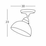 Kolarz taklampe Nonna Ø30cm Blomst gullfarget Kant glatt