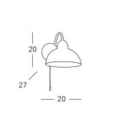 Kolarz Vegglampe Nonna, Ø 20 cm, jordbær, glatt kant