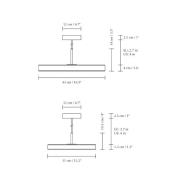 UMAGE LED-hengelampe Asteria Plus Mini, svart, Ø 31 cm CCT