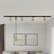 Skinne sett DUOline Marley, svart/messing, 2 m 6 lyskilder GU10