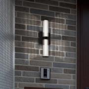 utendørs LED-vegglampe FAYTON, svart, høyde 36 cm metall IP44