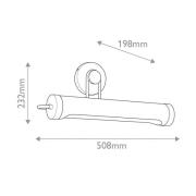 Vegglampe WYNWOOD, gammel messing, bredde 51 cm, metall, 2 x E27