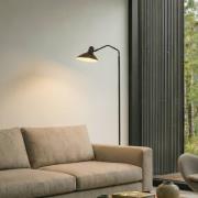 Lindby gulvlampe Adrik, svart, metall