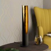 LED-bordlampe Barbotto i svart og gull.