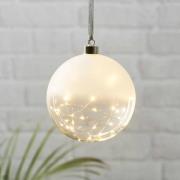 LED-dekogule Glow frost/klar, Ø 15 cm
