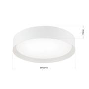 LED-taklampe VARIO, Ø 40 cm, hvit, metall, CCT, dimbar