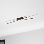 Panagria LED-taklampe, svart med detaljer i tre