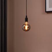 LED-sirkel E27 G125 4W glødetråd svart-transparent