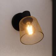 EGLO Coslada veggspot, svart/messing