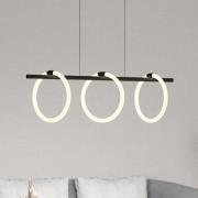 LED-hengelampe Caranacoa, 3 lyskilder