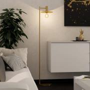 Gulvlampe Escandell i børstet messing