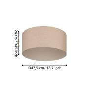 Taklampe Feniglia med linskjerm natur