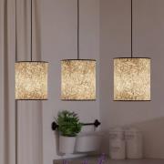 Butterburn hengelampe, lengde 86 cm, beige/grønn, 3 lyskilder,