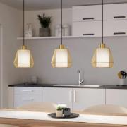 Ciudadela hengelampe, svart/messing, 3 lyskilder.